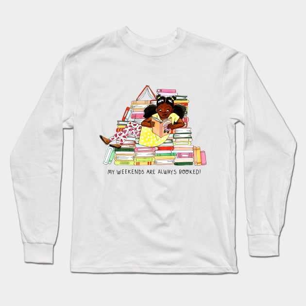 Books Long Sleeve T-Shirt by Coily And Cute